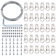 Steel Wire Assorted Findings Kit FIND-WH0096-15-1