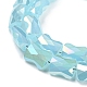 Brins de perles de verre à plaque de couleur ab EGLA-P051-06B-C02-3