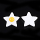 樹脂カボション  星の目玉焼き/ポーチドエッグ  ホワイト  19x19.5~20x5mm CRES-T010-74-2
