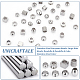 UNICRAFTALE About 48Pcs 8 Styles Stainless Steel European Beads Large Hole Beads Rondelle Cube Column Barrel Spacer Beads Large Hole Beads Loose Beads for DIY Bracelet Necklace Jewelry Making STAS-UN0040-02-4