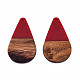 Colgantes de resina opaca y madera de nogal RESI-N025-030-B04-1