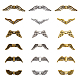 Superfindings 180 pièce de 6 styles de pendentif d'ailes en alliage TIBEB-FH0001-38-1