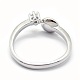 Componentes del anillo de dedo de plata de ley 925 ajustables STER-I016-037P-3