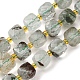 Quartz de lodolite vert naturel / brins de perles de quartz de jardin G-Q010-A18-01-1