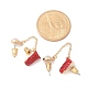 Ottone micro spianare orecchini zirconi&nbsp;EJEW-Z080-02G-02-5