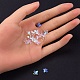 Perles de verre peintes par pulvérisation transparent GLAA-YW0003-10-6