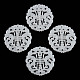 樹脂チャーム  模造翡翠ペンダント  フラットラウンドのチャーム  乳白色  50x47~49x5mm  穴：2.5mm RESI-N021-34-2