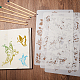 Gorgecraft 3 unids plástico dibujo pintura plantillas mariposa flores rectángulo plantillas para cuaderno diario álbum de recortes tarjeta de diario proyecto artesanal de diy DIY-CP0001-21-7