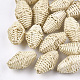 Handmade Reed Cane/Rattan Woven Beads WOVE-T006-078-1