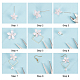 Sunnyclue 1 caja de 10 pares de abalorios de flores de resina para manualidades DIY-SC0020-07-4