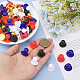 CHGCRAFT 100Pcs 5Colors Cheese Shape Plastic Buttons for Chef Band Orchestra Chorus Uniform Clothes Replacement BUTT-CA0001-14-3