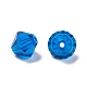 チェコガラスビーズ  多面カット  双円錐形  ブルー  直径6mm  穴：0.8mm  144個/グロス 302_6mm243-3