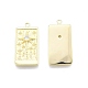 Brass Micro Pave Clear Cubic Zirconia Pendants KK-G432-18G-1