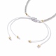 Bracelets réglables de perles tressées avec cordon en nylon BJEW-JB05689-M-4