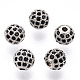 Perles de zircone cubique de placage de rack en laiton X-ZIRC-S001-6mm-B03-1
