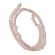 Granos naturales de abalorios de cuarzo rosa G-F762-A24-01-3