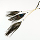 Diademas de cordón de ante trenzado de plumas teñidas para mujer OHAR-R184-02-3