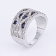 Brass Micro Pave Cubic Zirconia Finger Rings RJEW-E145-35P-1
