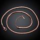 Real Rose Gold Plated Eco-FriendlyBrass Wheat Chains for Necklaces NJEW-BB07850-RG-3