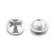 Plat rond avec des boutons bijoux en émail en alliage d'accrochage de style tibetain croix SNAP-D003-09-NR-1