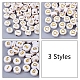 CHGCRAFT About 1720pcs Mixed White Acrylic Beads Flat Round Bead with Heart and Alphabet and Number for DIY Jewelry Necklace Bracelet Making PACR-CA0001-01-5