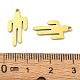 201ステンレス鋼ペンダント  レーザー切断  抽象的な人間の魅力  ゴールドカラー  17x8.5x1mm  穴：1.2mm STAS-K269-01C-G-3