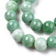 Brins de perles rondes en verre craquelé opaque GLAA-T031-01L-2