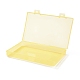 プラスチックの箱  ビーズ保存容器  マスク収納ボックス  長方形  シャンパンイエロー  10.7x17.3x2.65cm CON-F018-01G-2
