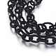 Black Color Handmade Silk Cable Chains Loop X-EC-A001-18-2