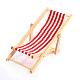 Miniatur faltbarer Strandliegestuhl aus Holz mit Dekorationen MIMO-PW0001-061A-02-1