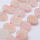Chapelets de perles en morganite naturelle G-F566-10-1