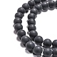 Natürliche schwarze Achat Perlen Stränge X-G-H1617-5