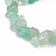 Bracelet extensible en perles d'aventurine verte naturelle et perle BJEW-JB07922-03-5