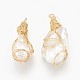 Natural Cultured Freshwater Pearl Pendants PEAR-P059-R01-1
