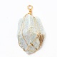 Кулоны из необработанных природных драгоценных камней PALLOY-JF00506-2