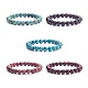 Bracelet extensible en perles rondes en labradorite naturelle BJEW-JB07906-1