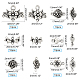 PH PandaHall 60pcs 6 Style Chandelier Component Charm Links Tibetan Alloy Connector Charms for Necklace Dangle Earring Making TIBE-PH0005-15AS-2