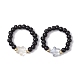 Glasperlen strecken Ringe&nbsp;RJEW-JR00821-2