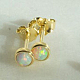 Eco-Friendly Brass Stud Earrings EJEW-AA00099-11G-1