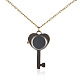 Valentines Gift Alloy Key Pendant Necklace Quartz Pocket Watch WACH-N006-05-2