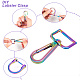 5 Pcs Swivel Snaps Hooks and 5 Pcs D Rings with 1 Pc Screwdriver FIND-GO0001-22-3
