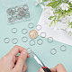 UNICRAFTALE 50pcs 12mm Twist Round Jumps Rings Open Connector Rings Stainless Steel Metal Jump Ring Jewelry Connectors for DIY Jewelry Making Stainless Steel Color STAS-UN0013-21P-2