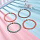 Ensemble de bracelets de cheville tressés en perles de verre pour femmes AJEW-AN00466-2