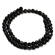 Natürliche silberne Obsidianperlenstränge&nbsp;G-C280-B08-6mm-3