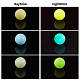 Olycraft 160pcs 8 couleurs perles rondes en pierre lumineuse synthétique G-OC0002-68-3