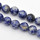 Facettes rondes tache bleue naturelle perles de jaspe G-E302-074-10mm-1