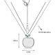 Halskette mit Apfelanhänger aus natürlicher hetianischer weißer Jade JN1079A-2