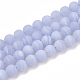 Chapelets de perles en agate avec dentelle bleue naturelle G-T106-034-1