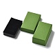 厚紙のジュエリーセットボックス  内部のスポンジ  長方形  ライムグリーン  8.1x5.05x3.2cm CBOX-C016-03D-01-3