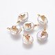 Colgantes naturales de perlas cultivadas de agua dulce PEAR-L027-01F-1
